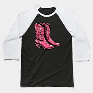 Pink cowboy boots Baseball T-Shirt